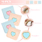 BYXEPA Coin Purse 4 Pack Change Purses Small PU Leather Cosmetic Bag Pocket Heart Makeup Organizer Cute Portable Waterproof Jewelry Travel Case for Girls Kids (2 Pink + 2 Blue)