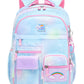 BYXEPA School Backpacks with Compartments for Elementary Girls Kids, Blue