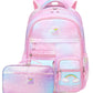 BYXEPA Backpacks for Girls School Cute Kids Backpack Bookbags with Insulated Lunch Box Set for School Elementary girl, Tie Dye School Bag with Laptop Compartments 16*11.5*7.5, Galaxy Pink
