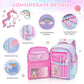 BYXEPA School Backpacks with Compartments for Elementary Girls Kids, Blue