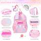 BYXEPA Backpacks for Girls School Cute Kids Backpack Bookbags with Insulated Lunch Box Set for School Elementary girl, Tie Dye School Bag with Laptop Compartments 16*11.5*7.5, Galaxy Pink