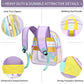 Clear Mini Backpack Stadium Approved TPU Heavy Duty 12*12*6 Waterproof Transparent Backpacks Book Bag for Teens Girls Women Concerts, Sporting Event, Beach, Travel, Work, School, Security- Lavender