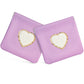 BYXEPA Coin Purse 2 Pack Change Purses Small PU Leather Cosmetic Bag Pocket Heart Makeup Organizer Cute Portable Waterproof Jewelry Travel Case for Girls Kids
