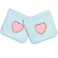 BYXEPA Coin Purse 2 Pack Change Purses Small PU Leather Cosmetic Bag Pocket Heart Makeup Organizer Cute Portable Waterproof Jewelry Travel Case for Girls Kids