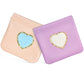 BYXEPA Coin Purse 2 Pack Change Purses Small PU Leather Cosmetic Bag Pocket Heart Makeup Organizer Cute Portable Waterproof Jewelry Travel Case for Girls Kids