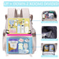 Diaper Bag Backpack with Velcro Interlayer USB Changing Mat Stroller Straps - Baby Registry Search Newborn Shower Gifts Waterproof Baby Nappy Bag Stylish Travel Casual Back Pack Mom 12L*7W*17H Latte